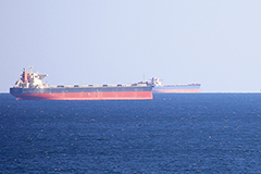 Vessels out to sea near Newcastle