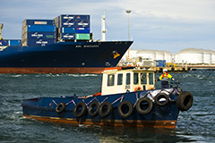 Vessel leaving Port Botany