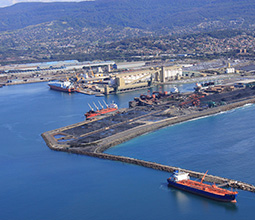 Aerial shot of Port Kembla