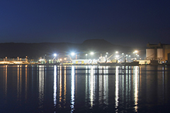 Port Kembla at night time