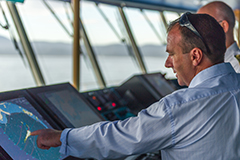 Port of Eden Harbour Master demonstrating navigation tool 