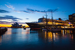Cruise ship at OPT with Sydney Opera House in view