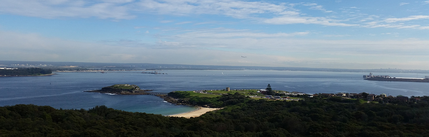 Aerial shot of Newcastle Harbour