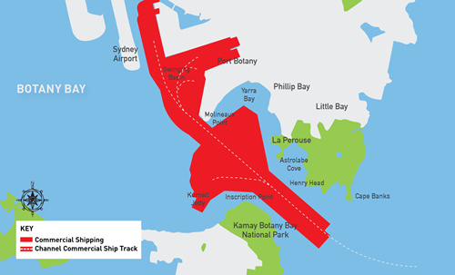 Botany Bay channel map