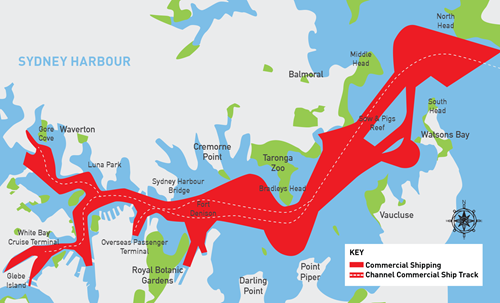 Sydney Harbour Channel Map